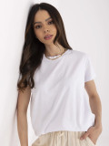 Tricou alb cu mânecă scurtă