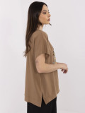 Bluză elegantă în nuanță de maro deschis
