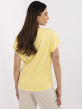 Tricou galben cu mânecă scurtă