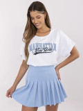 Tricou alb cu mânecă scurtă