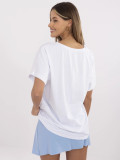 Tricou alb cu mânecă scurtă