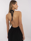 Rochie elegantă neagră evazată