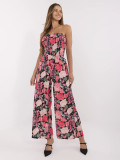 Salopetă florală cu pantaloni largi