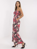 Salopetă florală cu pantaloni largi