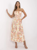 Rochie midi cu flori și bretele