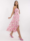 Rochie roz cu flori
