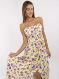 Rochie midi cu flori și bretele