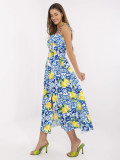Rochie albastră evazată
