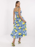 Rochie albastră evazată
