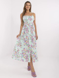 Rochie midi cu flori și bretele