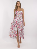 Rochie midi cu flori și bretele