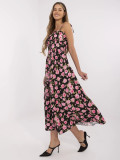Rochie midi cu flori pe bretele