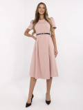 Rochie elegantă midi în roz închis