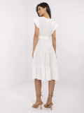 Rochie de vară evazată în ecru