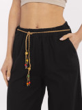 Pantaloni negri din in stilati