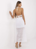 Rochie maxi albă cu dantelă