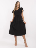 Rochie elegantă neagră evazată