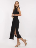 Rochie elegantă neagră evazată