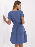 Rochie albastră evazată