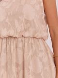 Rochie mini bej evazată