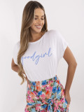 Tricou alb cu inscripție