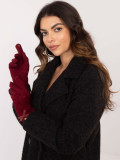 Mănuși elegante bordeaux cu fundiță