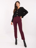 Pantaloni eleganți bordeaux