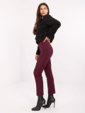 Pantaloni eleganți bordeaux