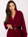 Palton elegant de tranziție în culoare bordo