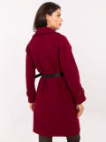 Palton elegant de tranziție în culoare bordo