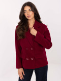 Palton scurt elegant bordo