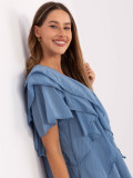 Rochie oversize în albastru închis