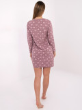 Cămașă de noapte cu mâneci lungi, roz închis
