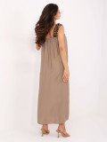 Rochie maxi în culoare bej