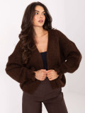 Cardigan maro cu volan