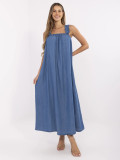Rochie maxi oversize în albastru închis