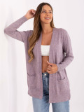 Cardigan roz elegant cu buzunare