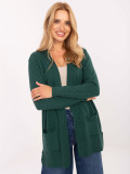 Cardigan elegant în verde închis