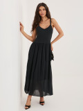 Rochie maxi de vară neagră cu bretele