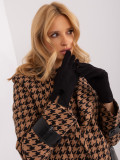 Mănuși negre elegante cu model geometric