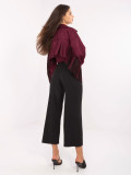 Pantaloni eleganți negri cu talie înaltă