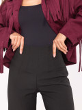 Pantaloni eleganți negri cu talie înaltă