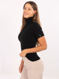 Pulover elegant negru cu guler