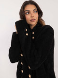 Palton elegant din alpaca negru