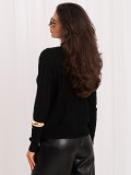 Pulover elegant negru cu nasturi