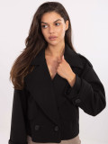 Palton elegant negru de tranziție