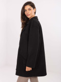 Palton elegant negru de tranziție