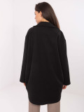 Palton elegant negru de tranziție
