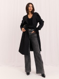 Pulover elegant negru cu dantelă