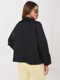 Palton scurt de tranziție cu mâneci 3/4, negru